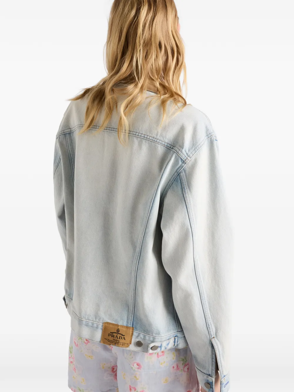 Prada Denim jack Blauw