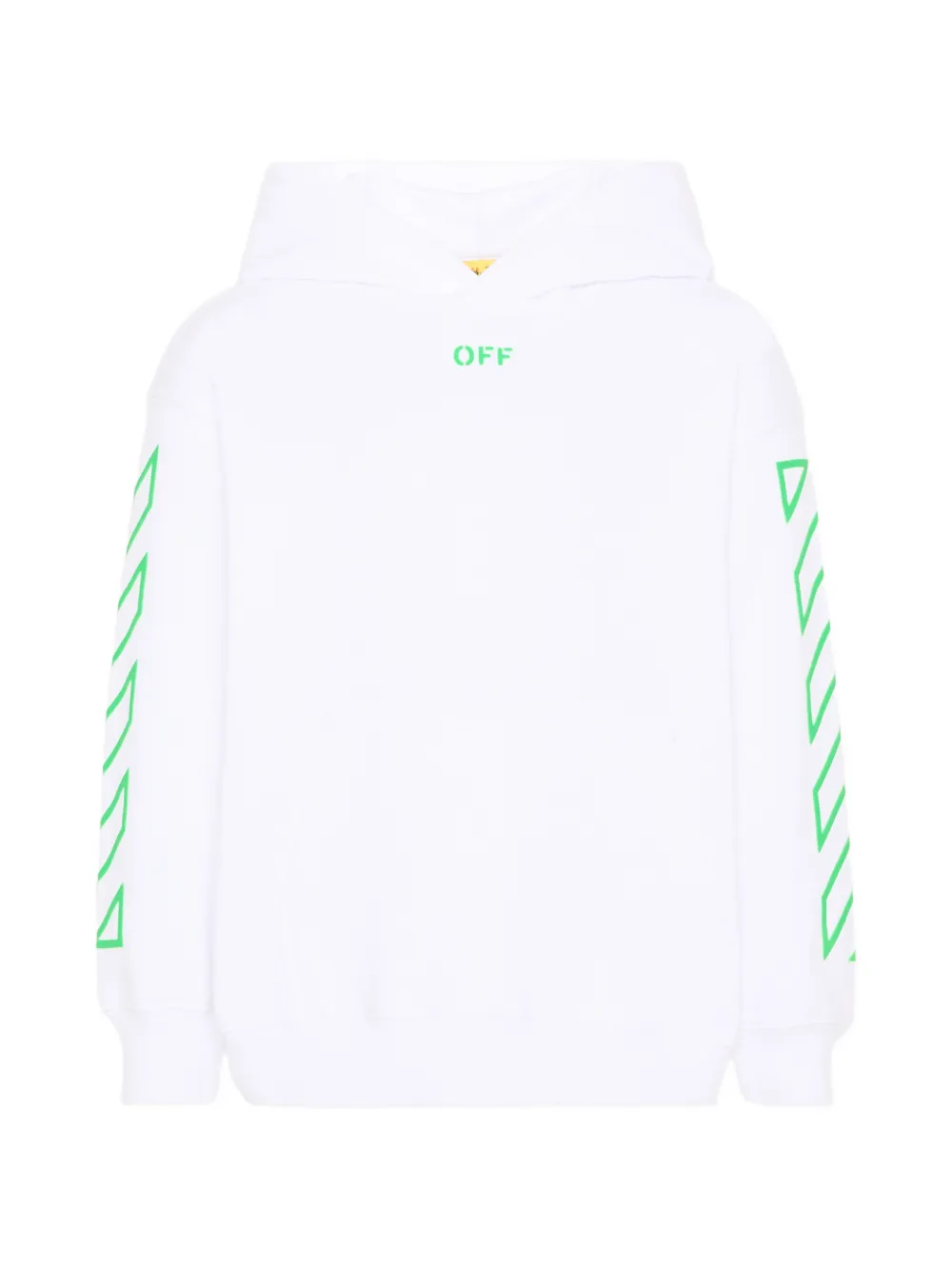 Off-White Kids Diagonals-print hoodie - Weiß