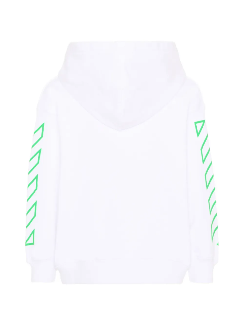 Off-White Kids Hoodie met diagonale print Wit