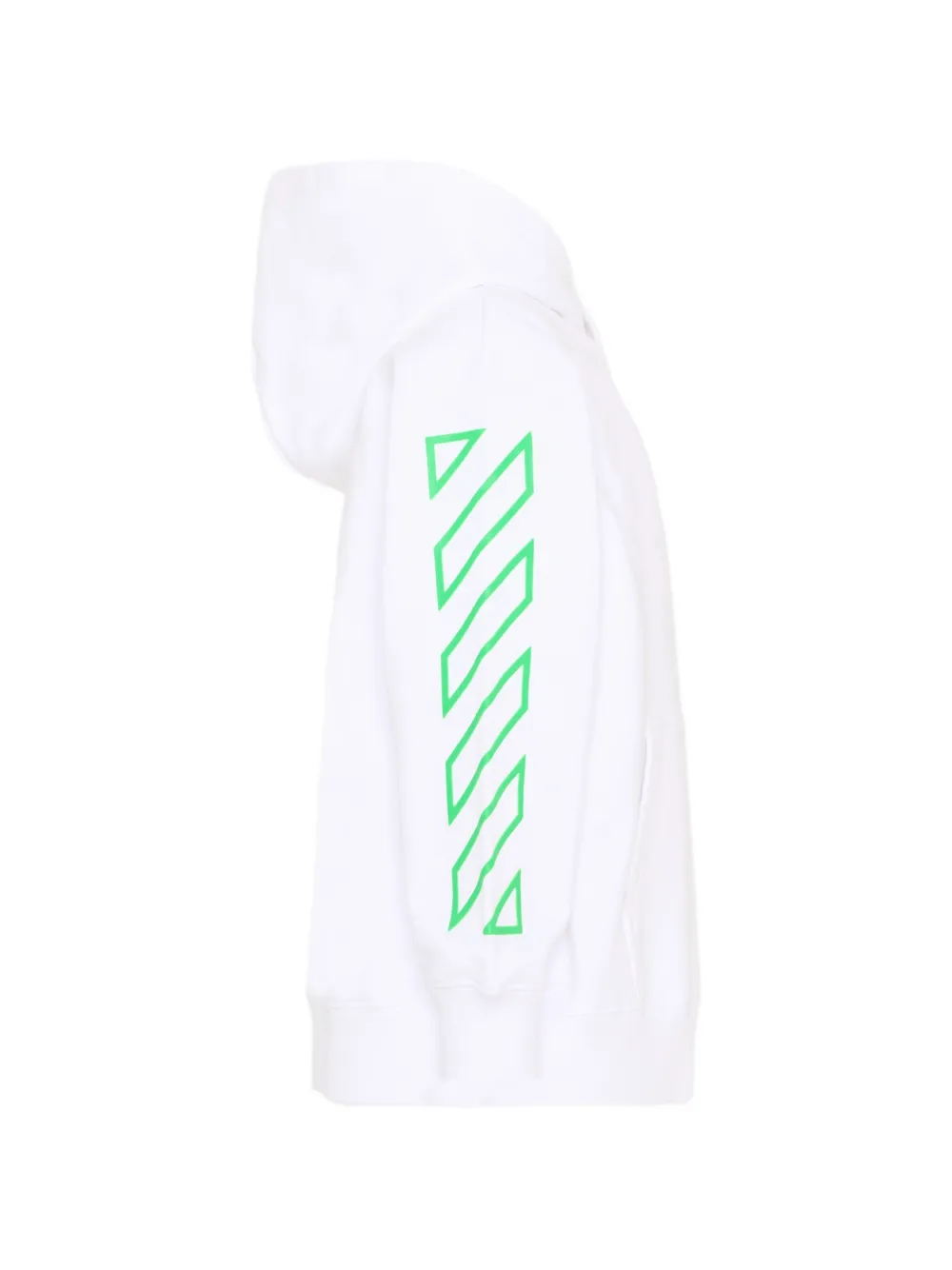 Off-White Kids Hoodie met diagonale print Wit