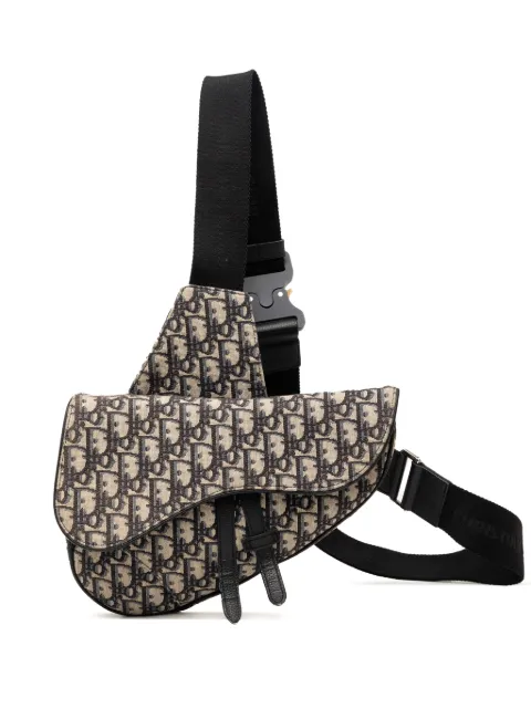 Christian Dior Pre-Owned bandolera Saddle de lona con monograma Oblique 2019