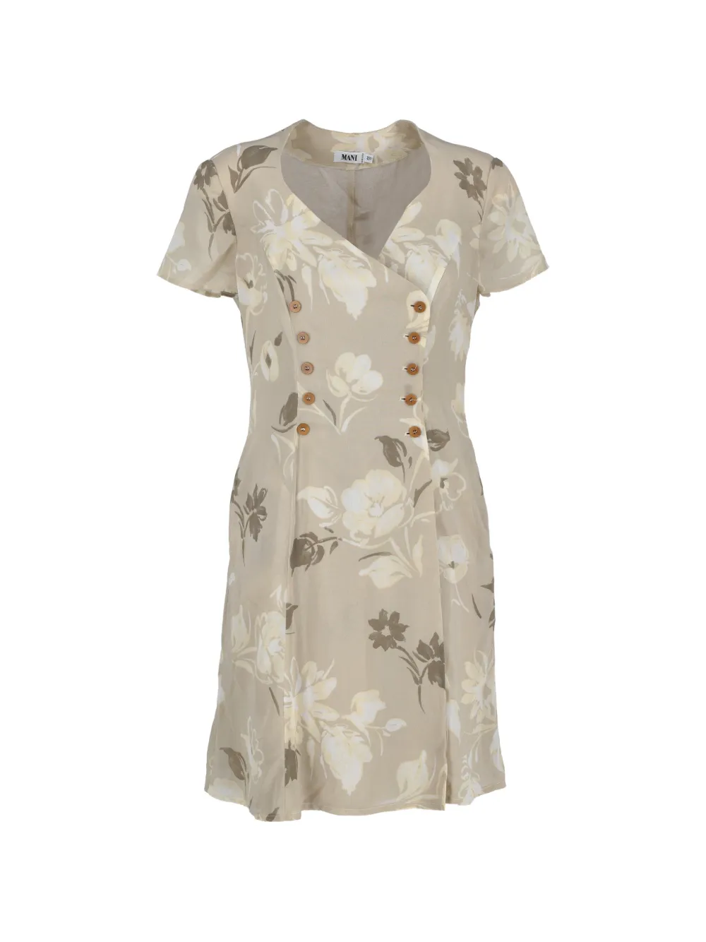 Giorgio Armani floral-print double-breasted dress - Toni neutri