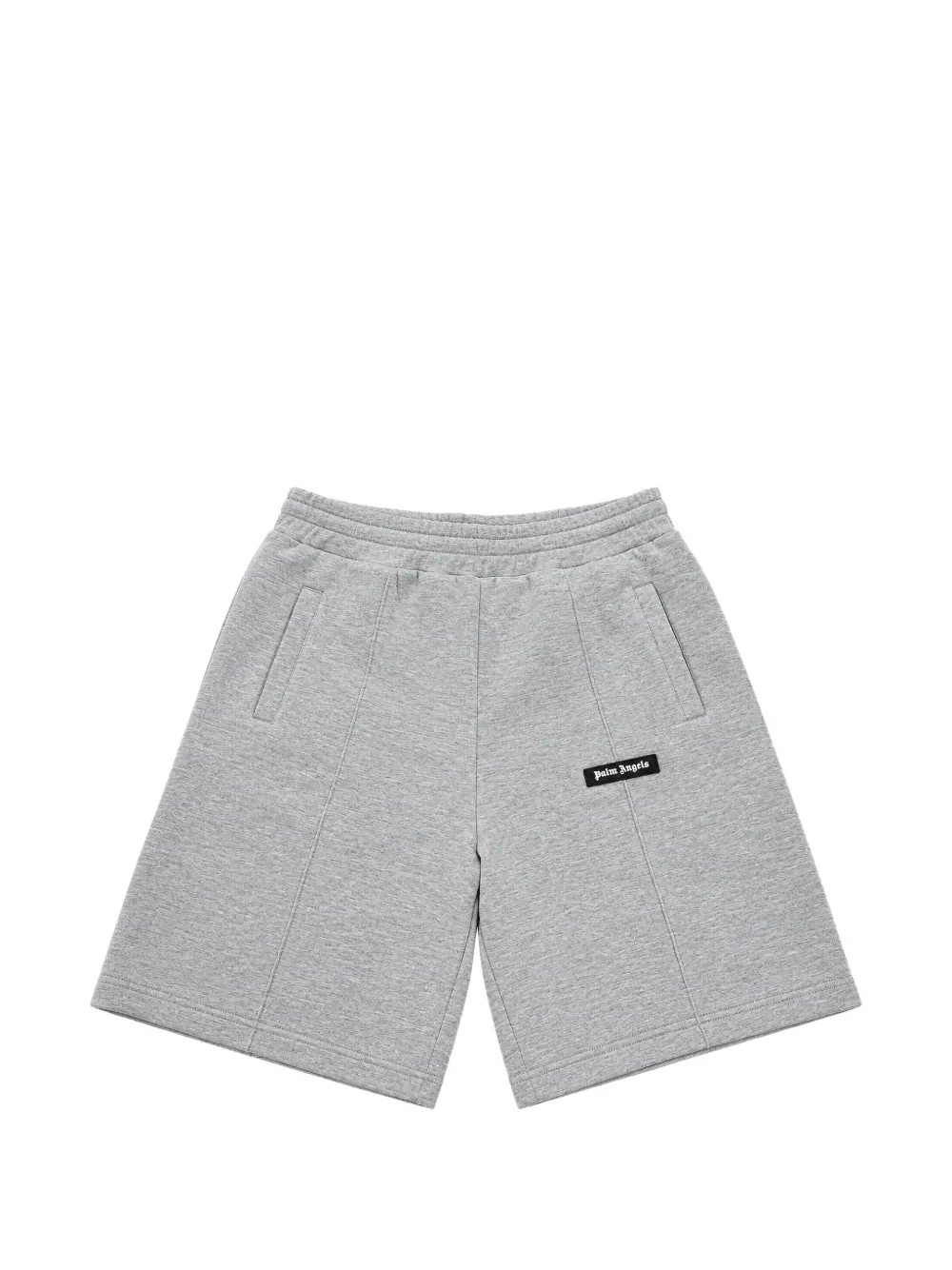 Palm Angels Kids logo-patch shorts - Grigio