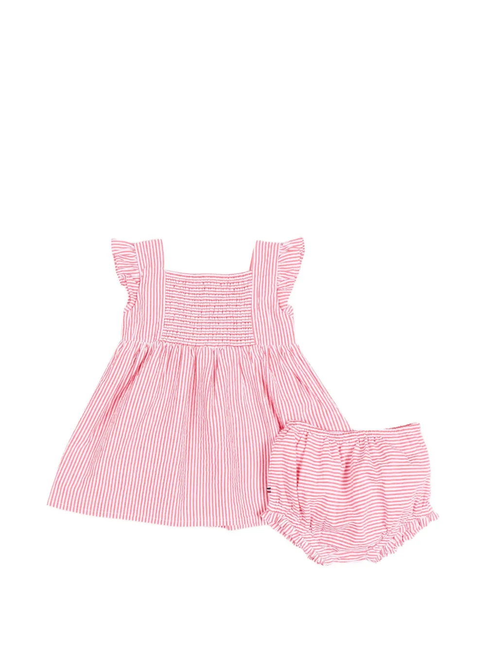 Tommy Hilfiger Junior striped ruffled shorts set - Rosa