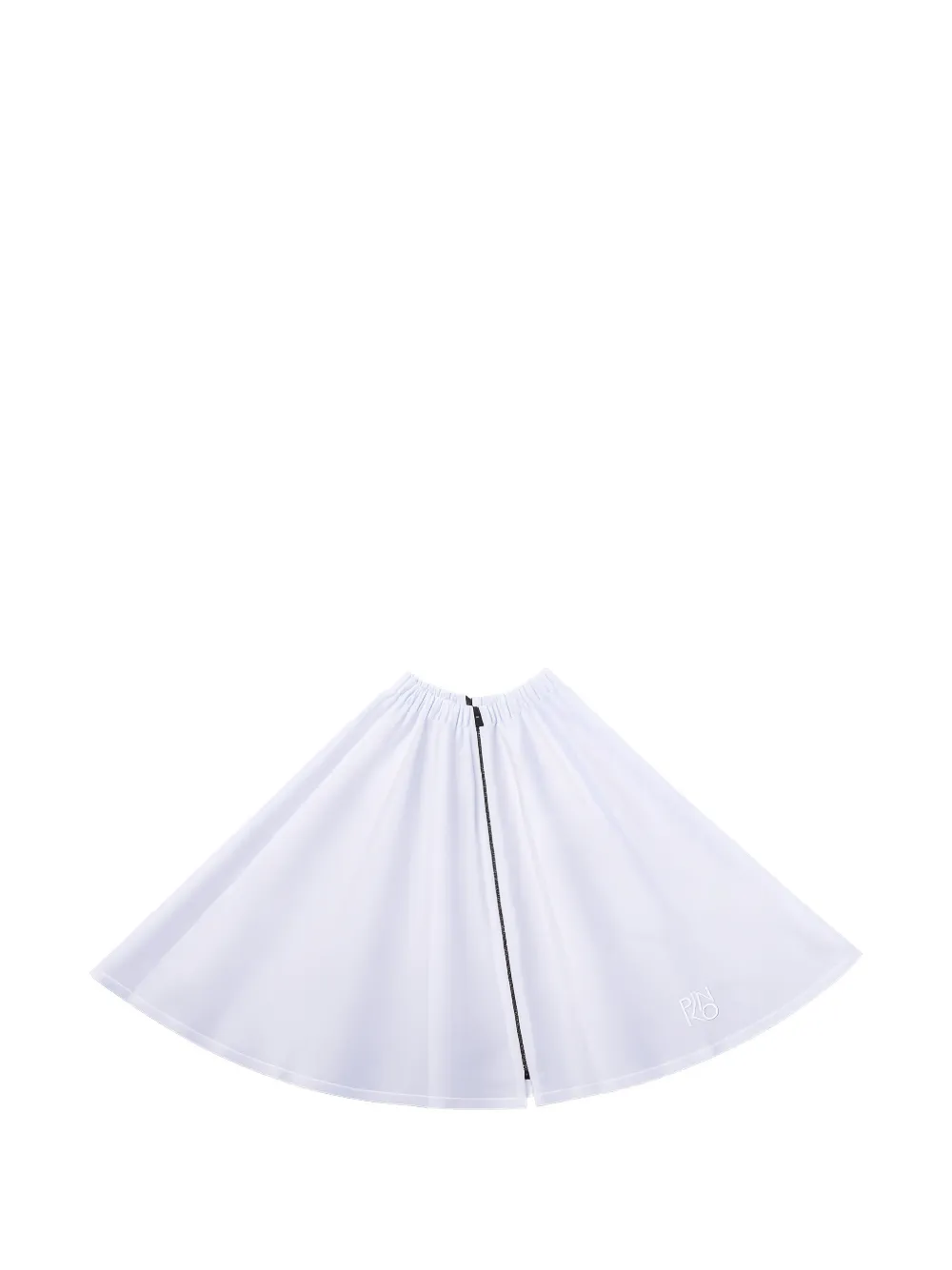 Pinko Kids logo-embroidered A-line skirt - Bianco
