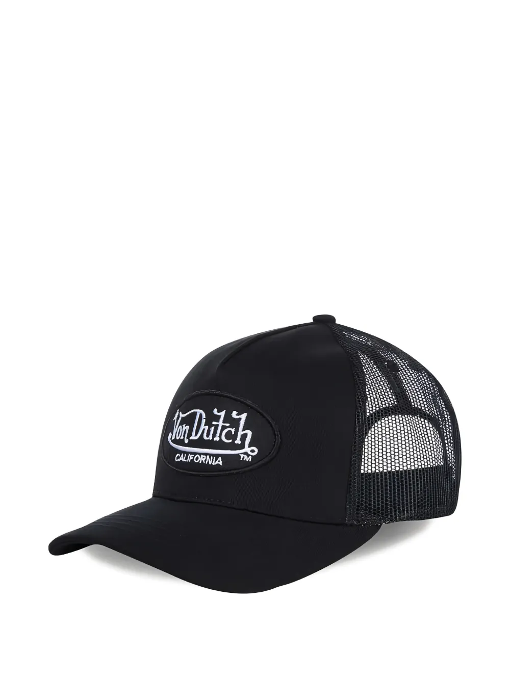 Von Dutch Logo-patch Mesh-panel Cap In Black