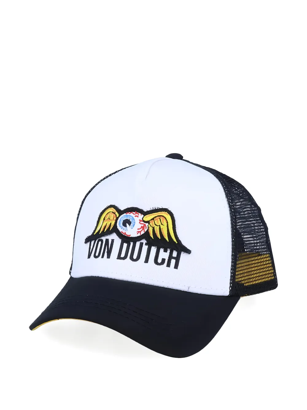 Von Dutch Logo-patch Mesh-panel Cap In Black