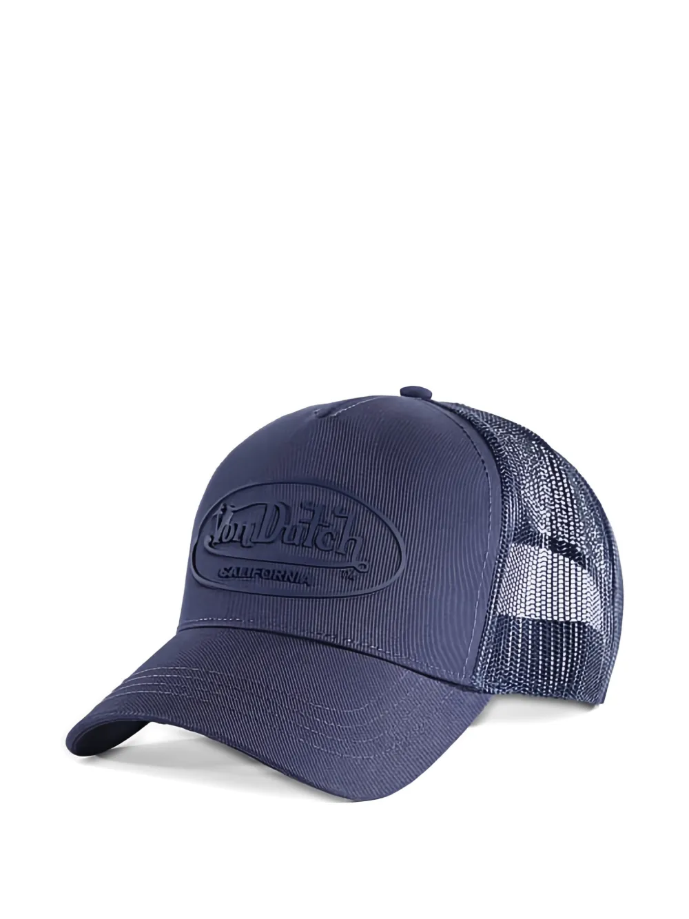 Von Dutch Logo-patch Mesh-panel Cap In Blue