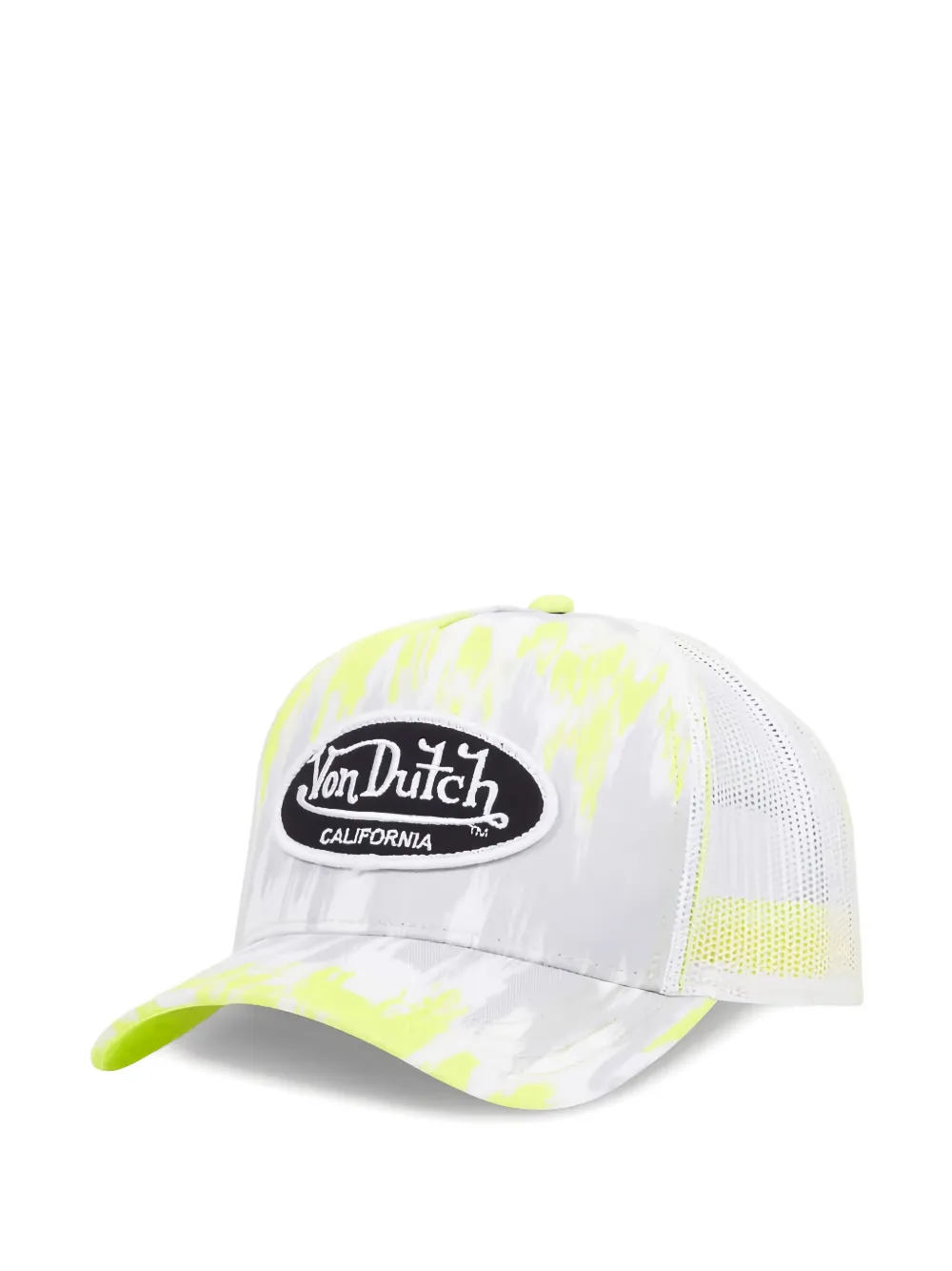 Von Dutch Logo-patch Mesh-panel Cap In Gray