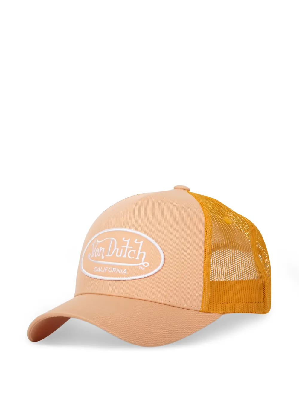 Von Dutch Logo-patch Mesh-panel Cap In Yellow