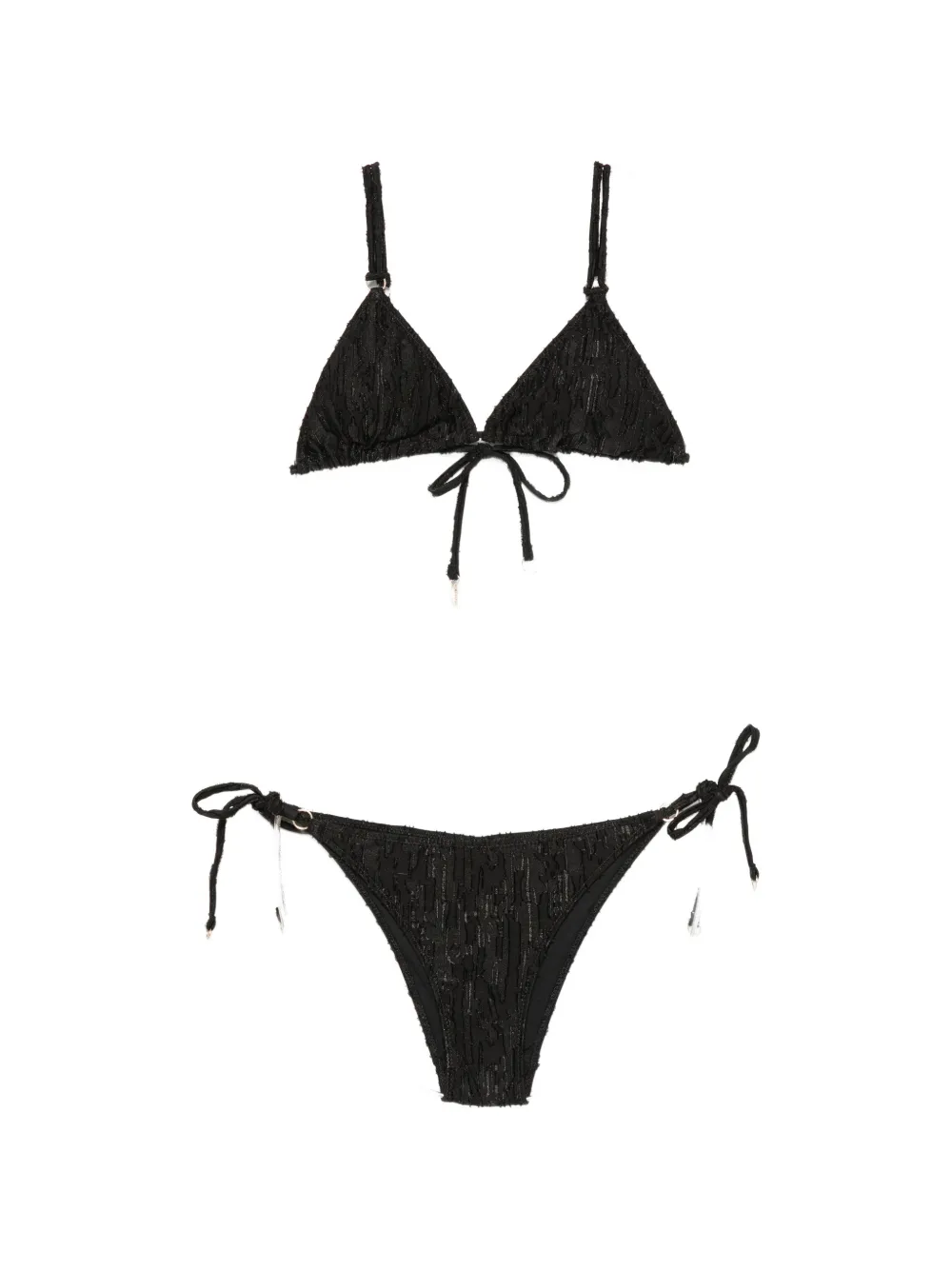 COTAZUR textured triangle bikini - Nero
