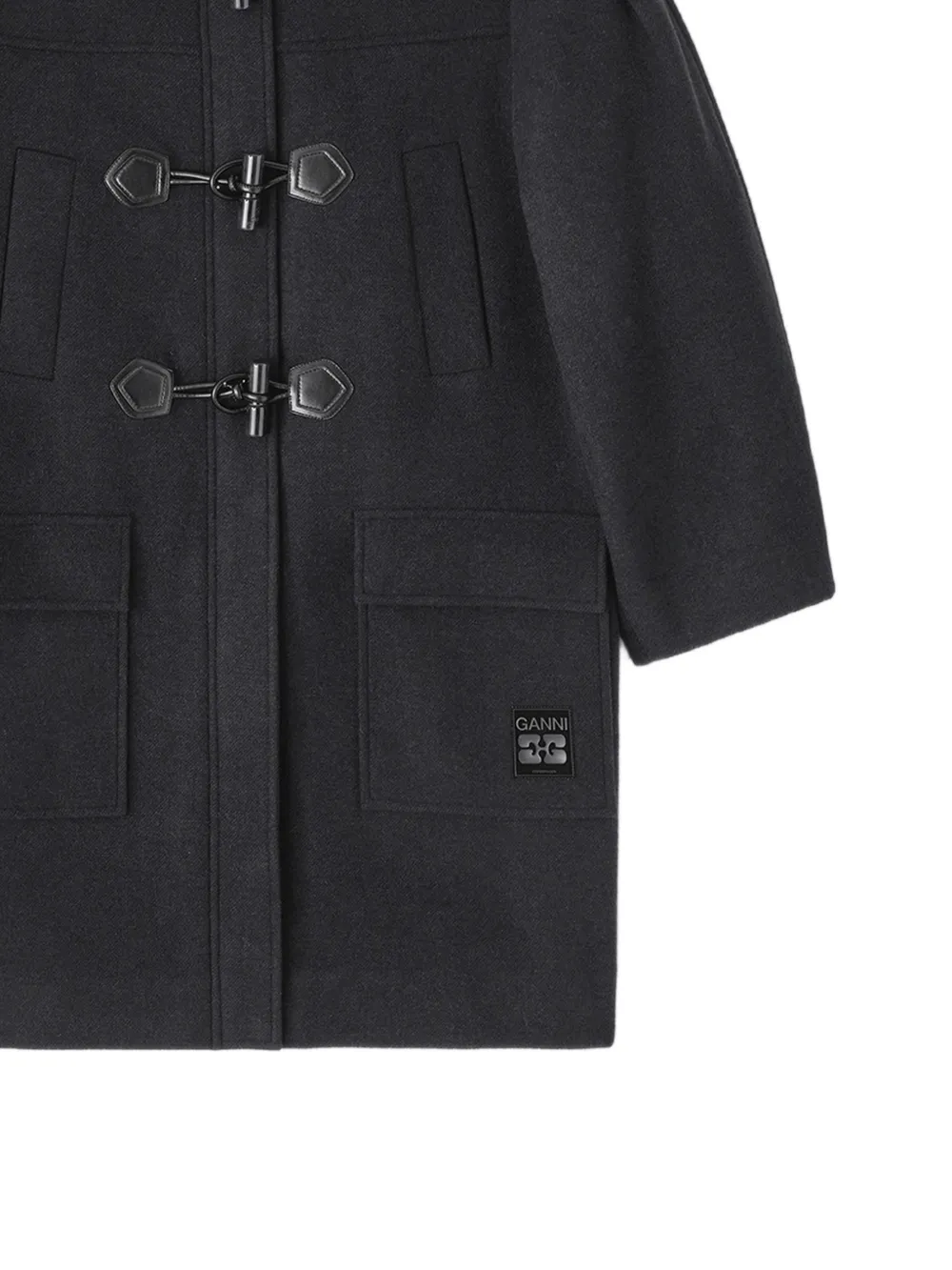  Ganni Parka Con Capucha - Gris 