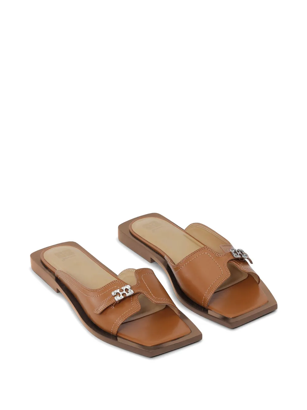 GANNI buckle-fastening flat sandals Bruin