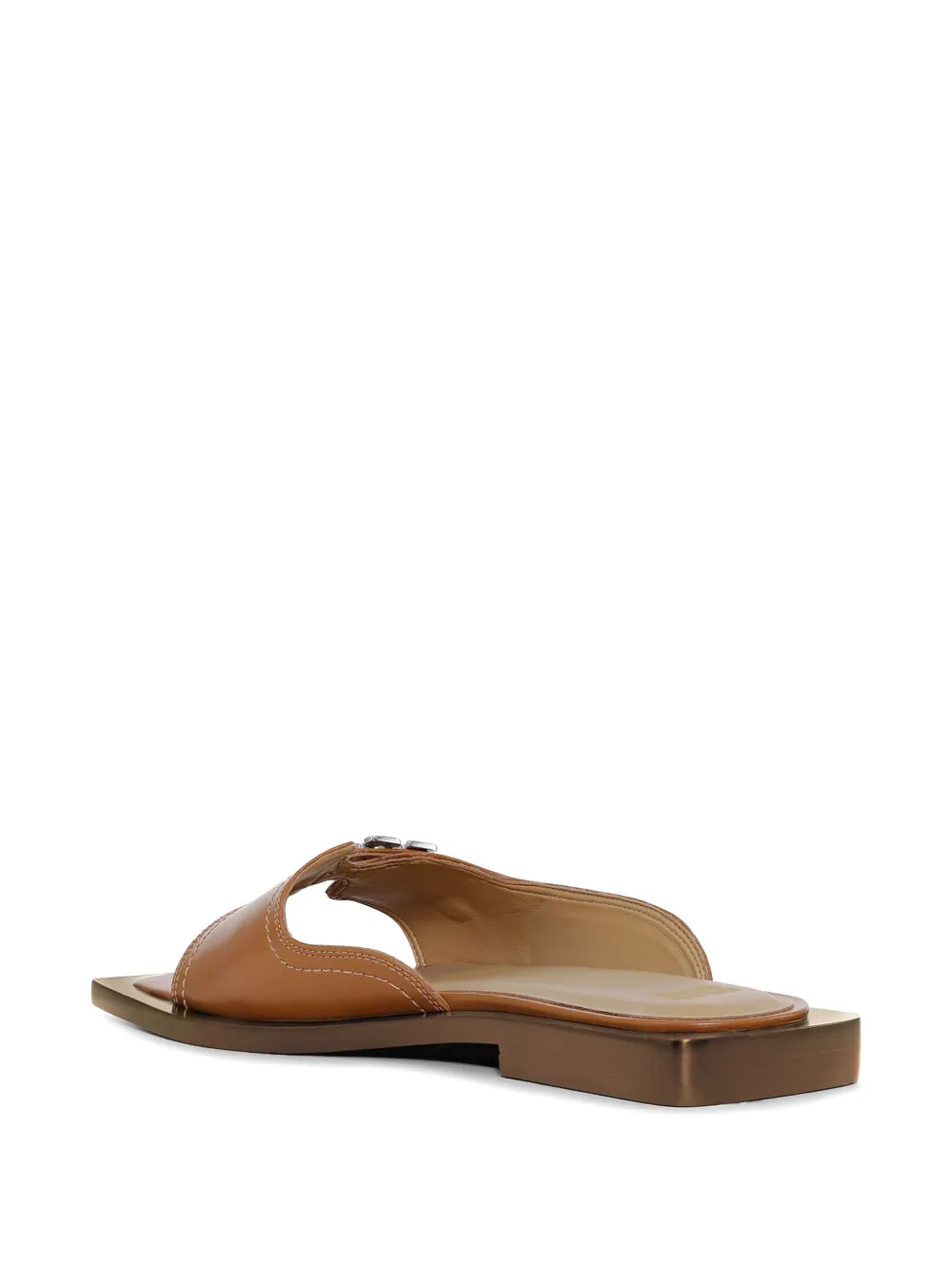 GANNI buckle-fastening flat sandals Bruin