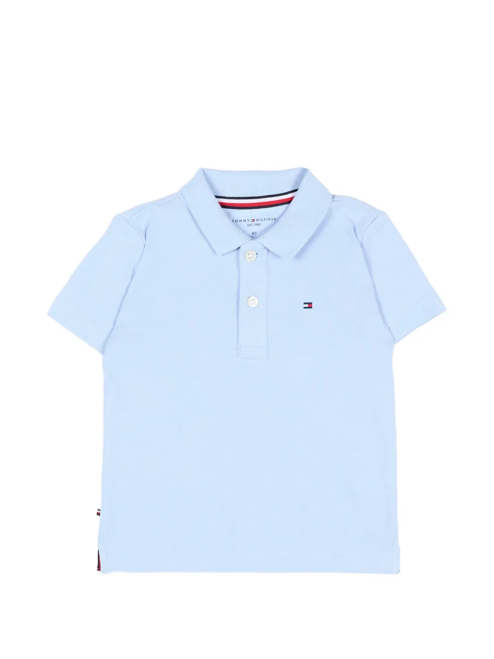 Tommy Hilfiger Junior logo-embroidered polo shirt - Blu
