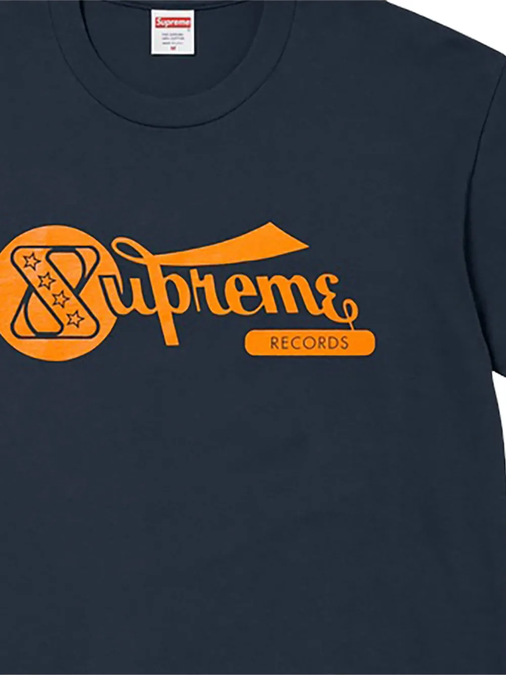 Supreme Records T-shirt met ronde hals Blauw