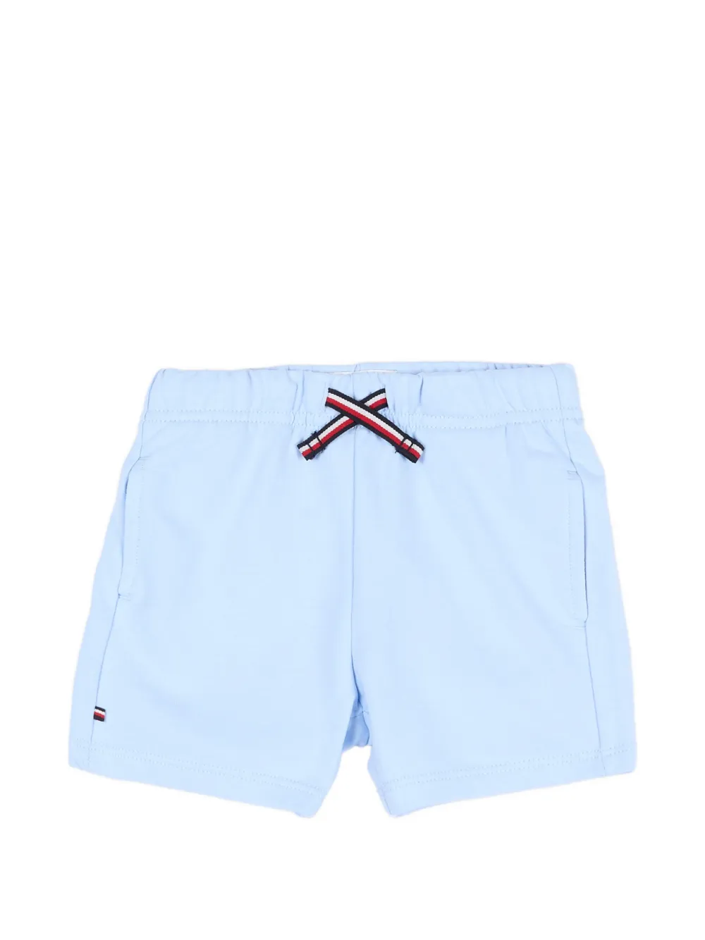 Tommy Hilfiger Junior drawstring-waist logo-patch shorts - Blu