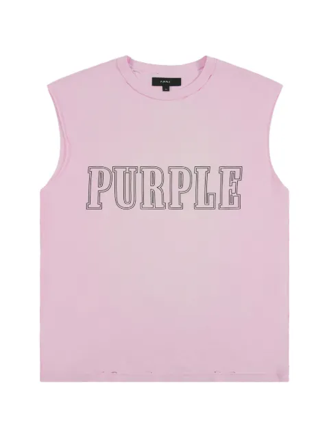Purple Brand Slab logo-print sleeveless vest