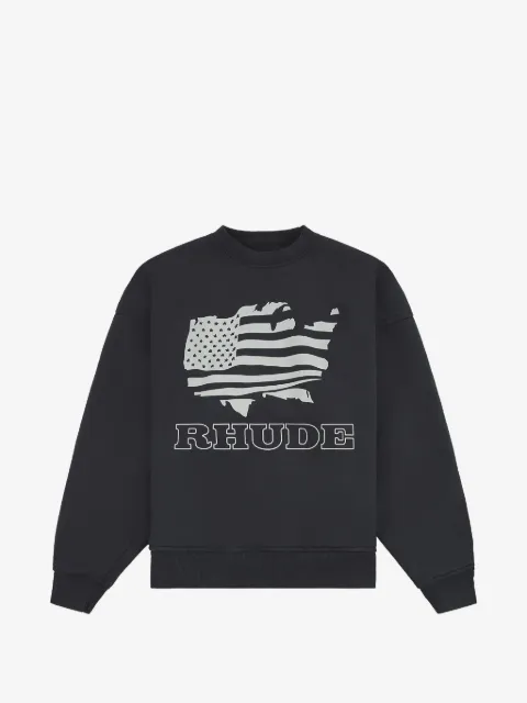 RHUDE Banner graphic-print sweatshirt