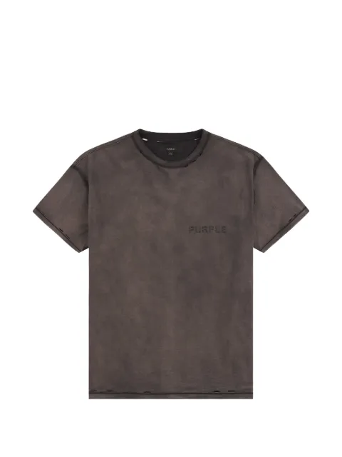 Purple Brand Stencil distressed-effect T-shirt