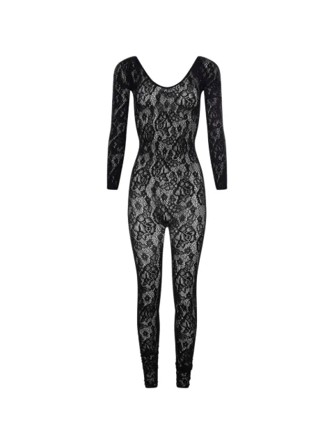 Wolford floral-lace semi-sheer jumpsuit
