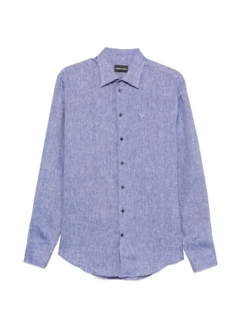 Emporio Armani logo-embroidered buttoned shirt