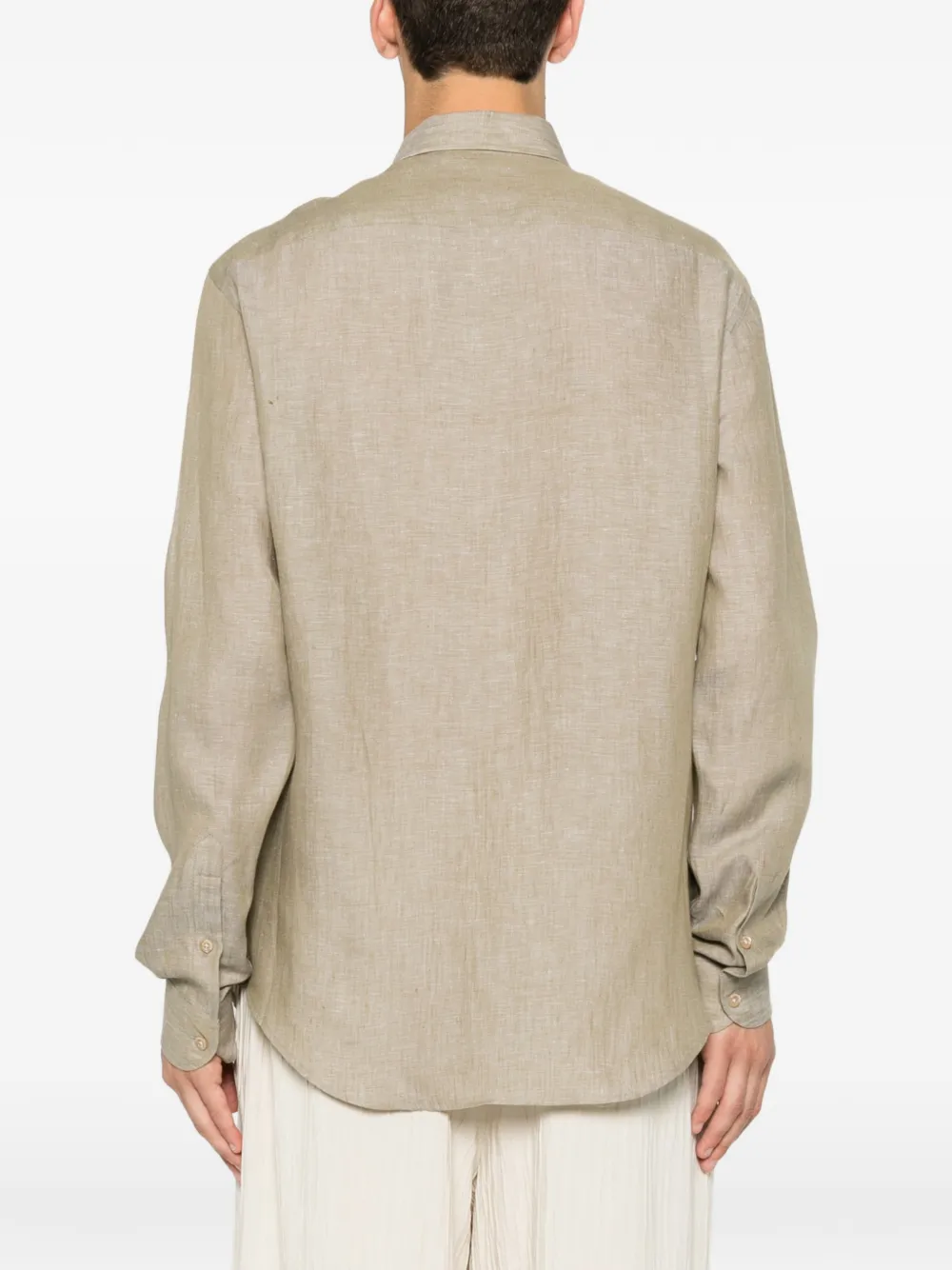 Emporio Armani Overhemd met knoopsluiting Beige
