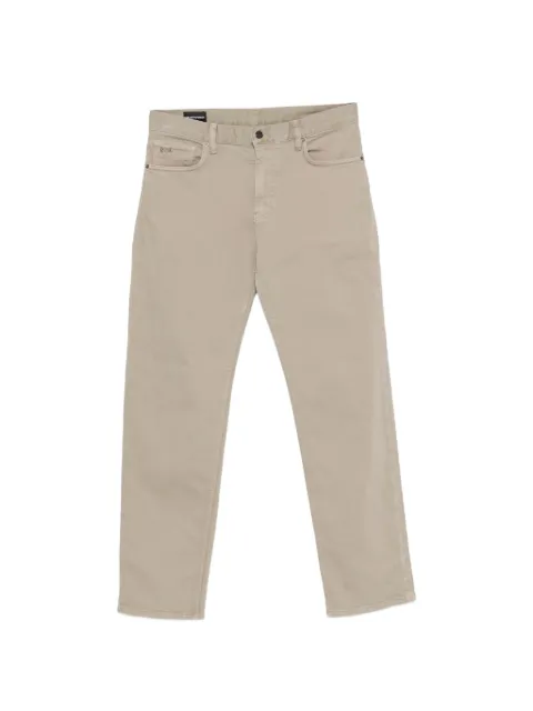 Emporio Armani logo-patch five-pocket jeans