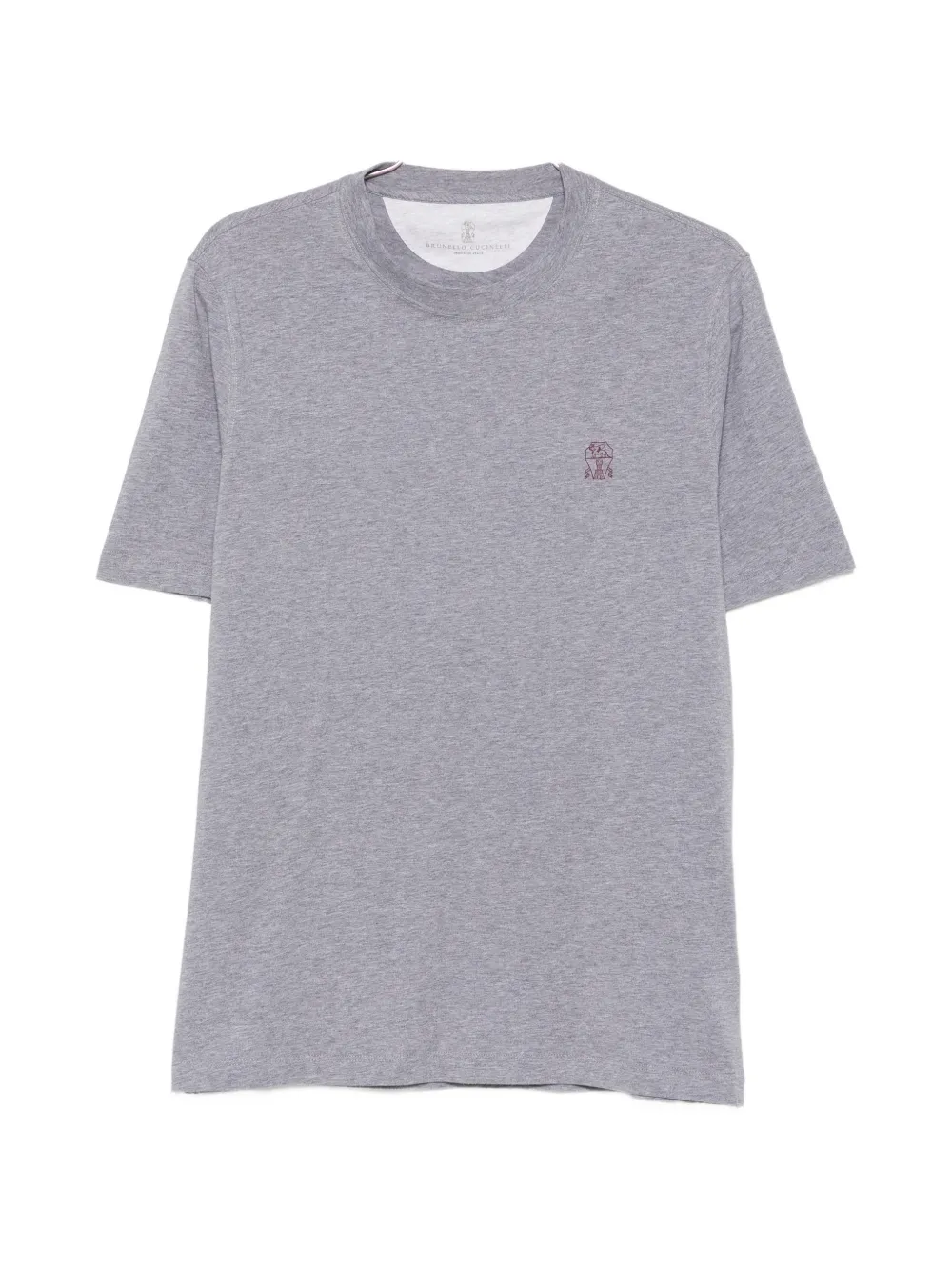 Brunello Cucinelli logo-print T-shirt - Grau