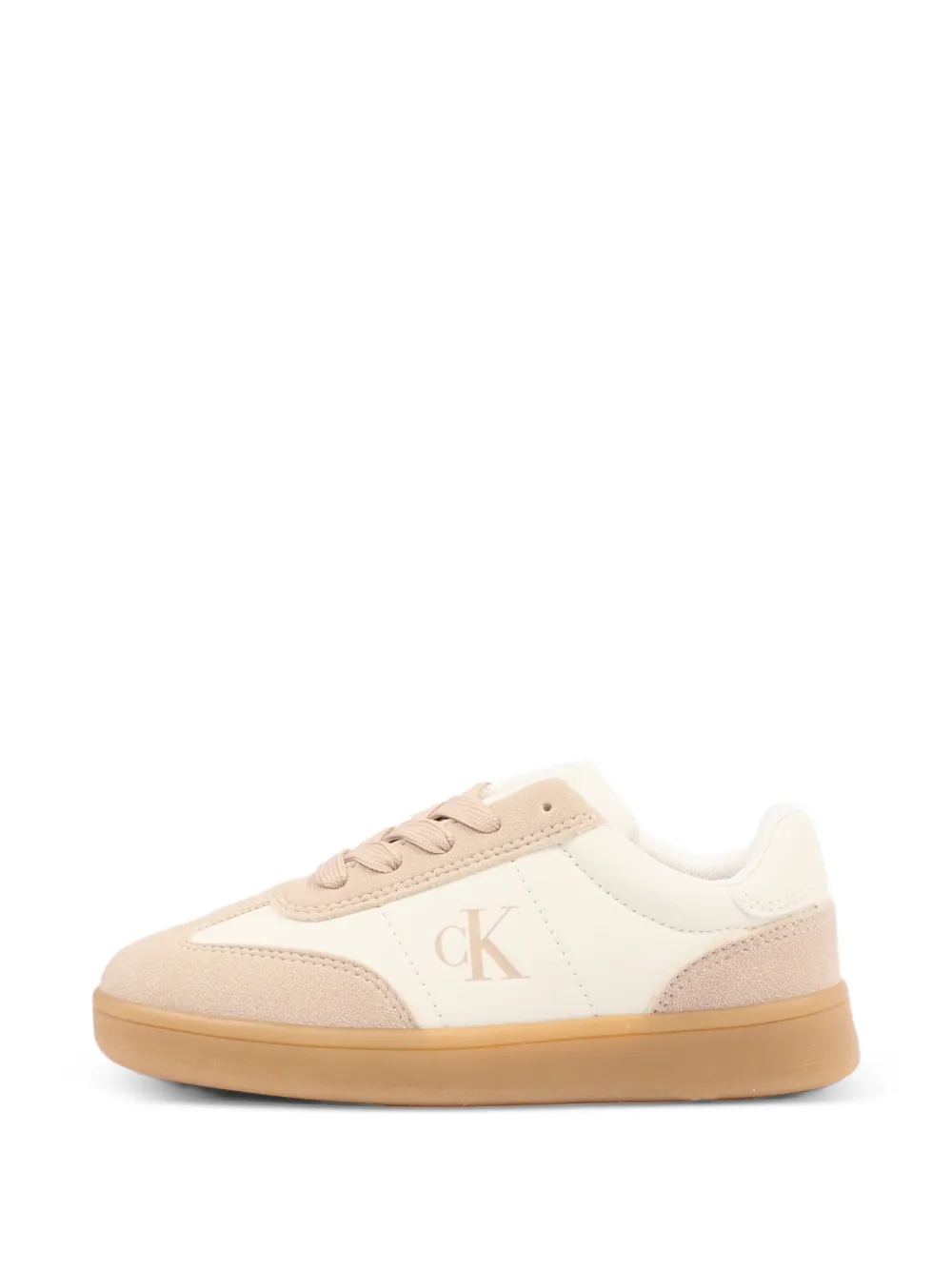 Calvin Klein Kids logo-print panelled sneakers Beige