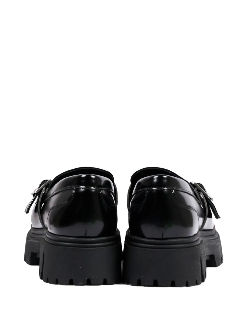 Calvin Klein Kids Loafers met gespsluiting en chunky zool Zwart