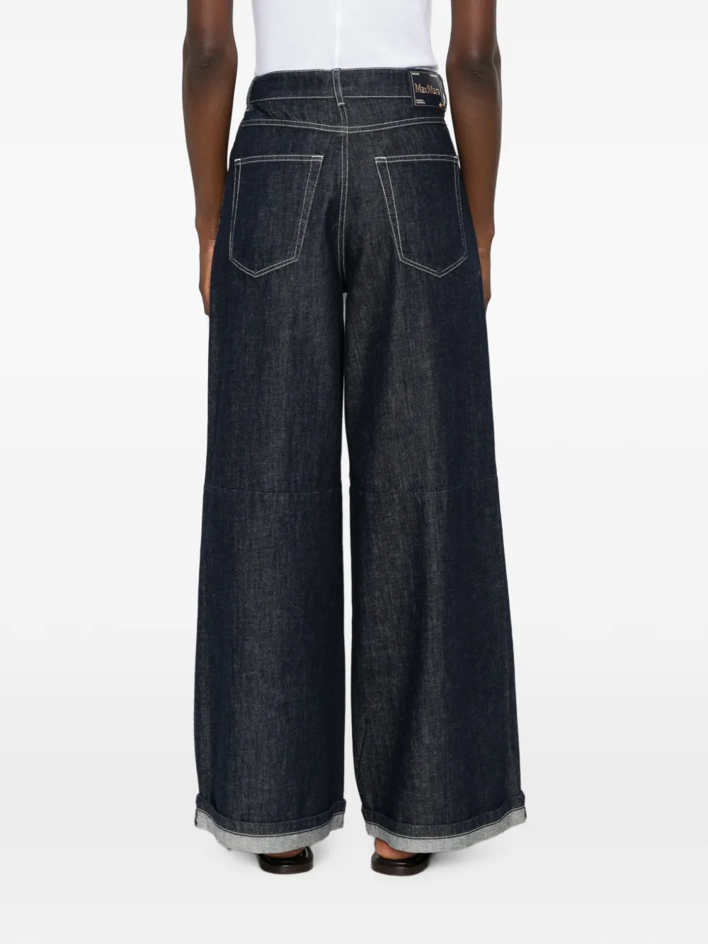 'S Max Mara Mocchio jeans met wijde pijpen Blauw