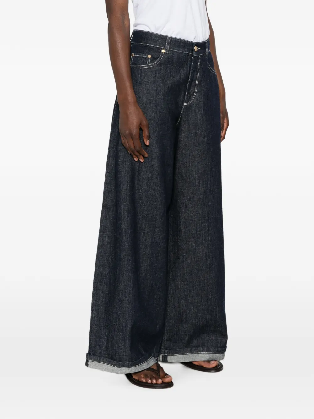 'S Max Mara Mocchio jeans met wijde pijpen Blauw