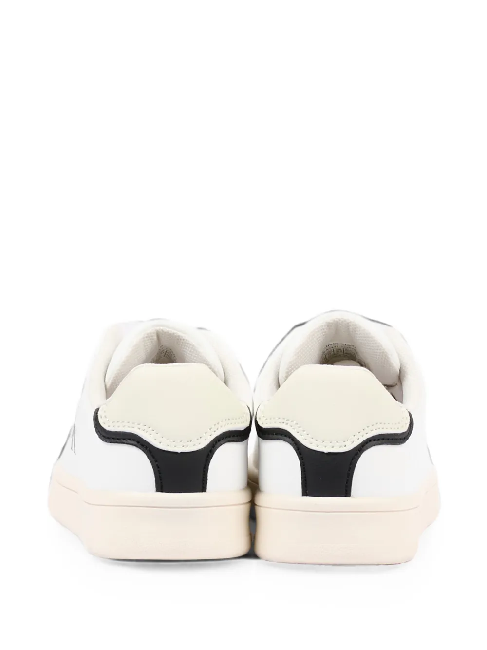 Calvin Klein Kids logo-print leather sneakers Wit