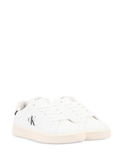 Calvin Klein Kids logo-print leather sneakers