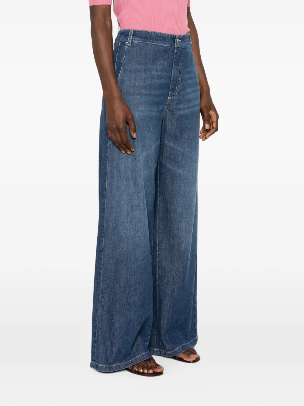 'S Max Mara Jeans met wijde pijpen Blauw
