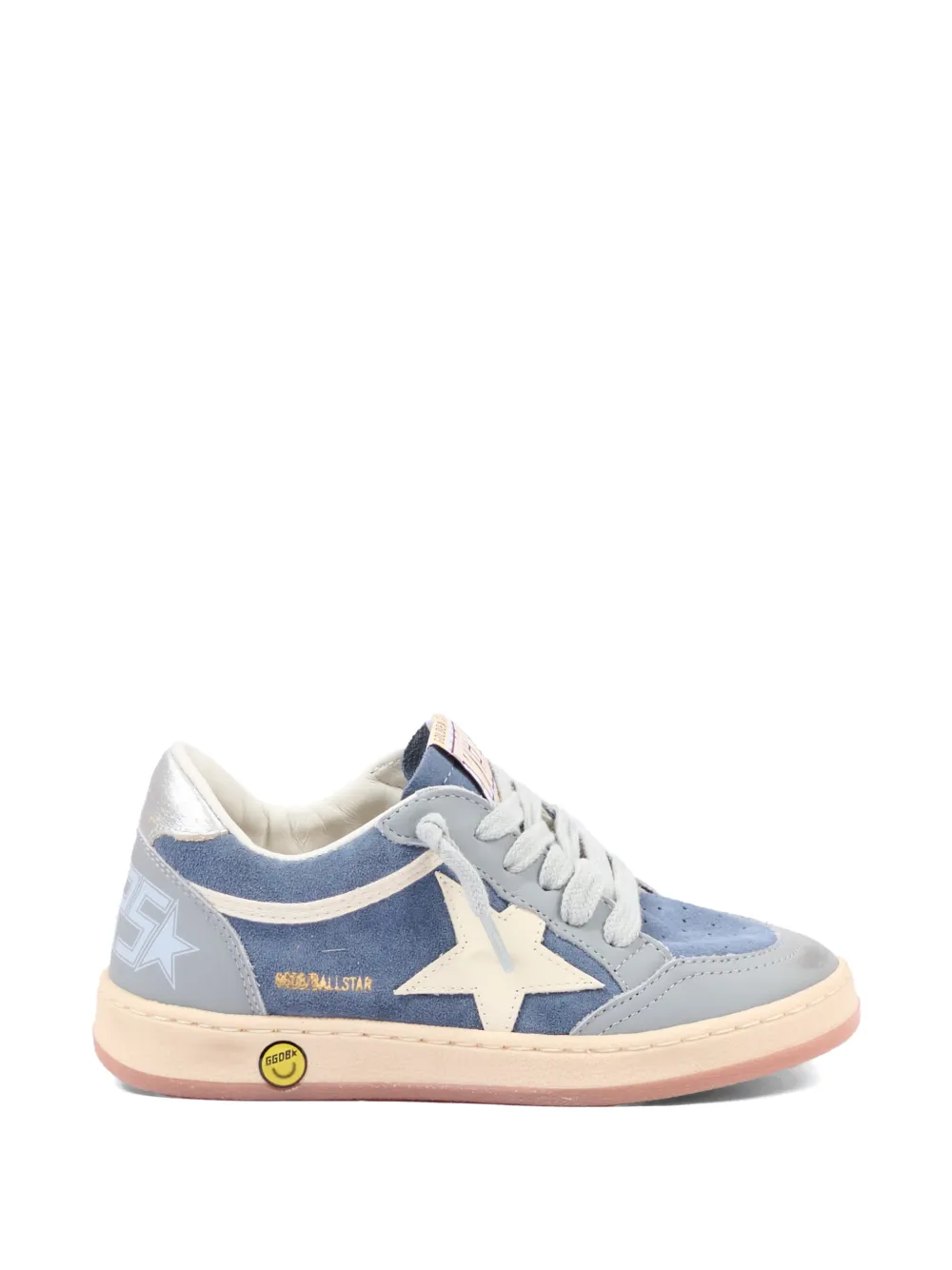 Golden Goose Kids Ball Star-patch distressed sneakers Blauw