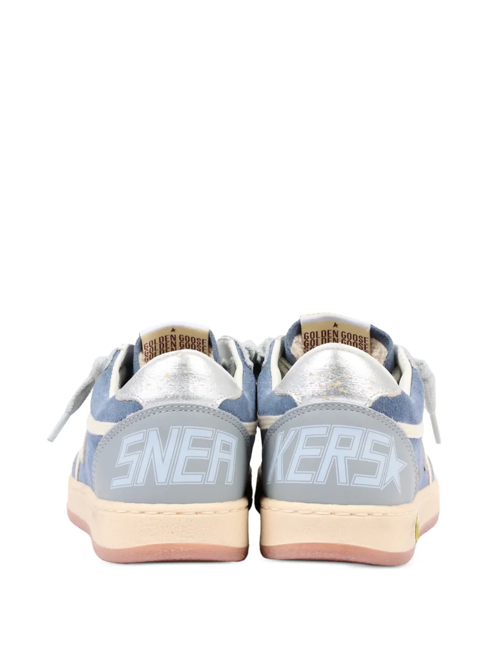 Golden Goose Kids Ball Star-patch distressed sneakers Blauw