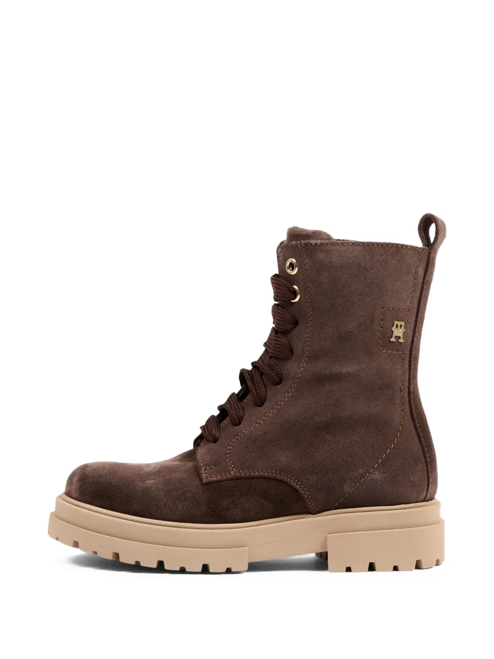 Tommy Hilfiger Junior suede lace-up boots Bruin