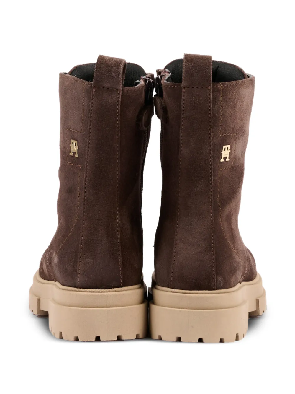 Tommy Hilfiger Junior suede lace-up boots Bruin