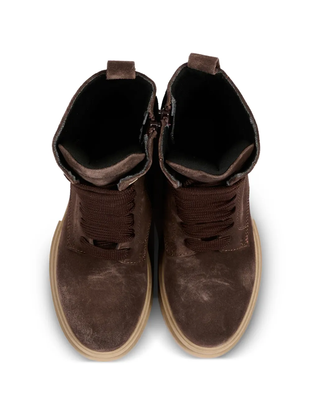 Tommy Hilfiger Junior suede lace-up boots Bruin