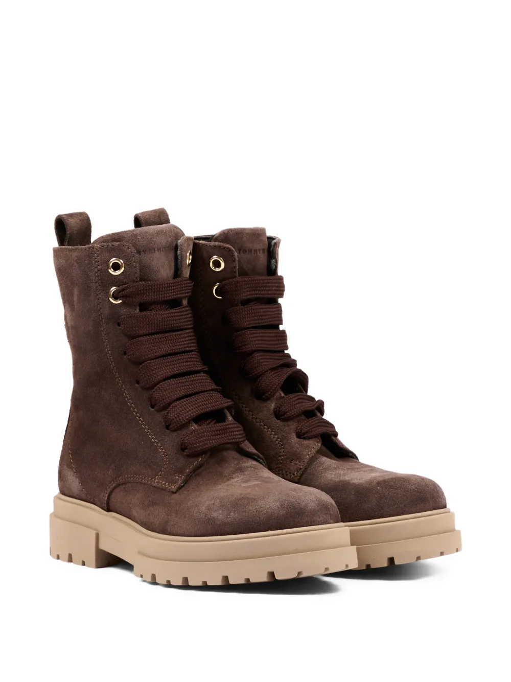 Tommy Hilfiger Junior suede lace-up boots - Braun