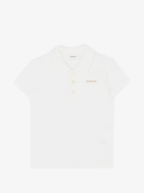Versace Kids Poloshirt met geborduurd logo
