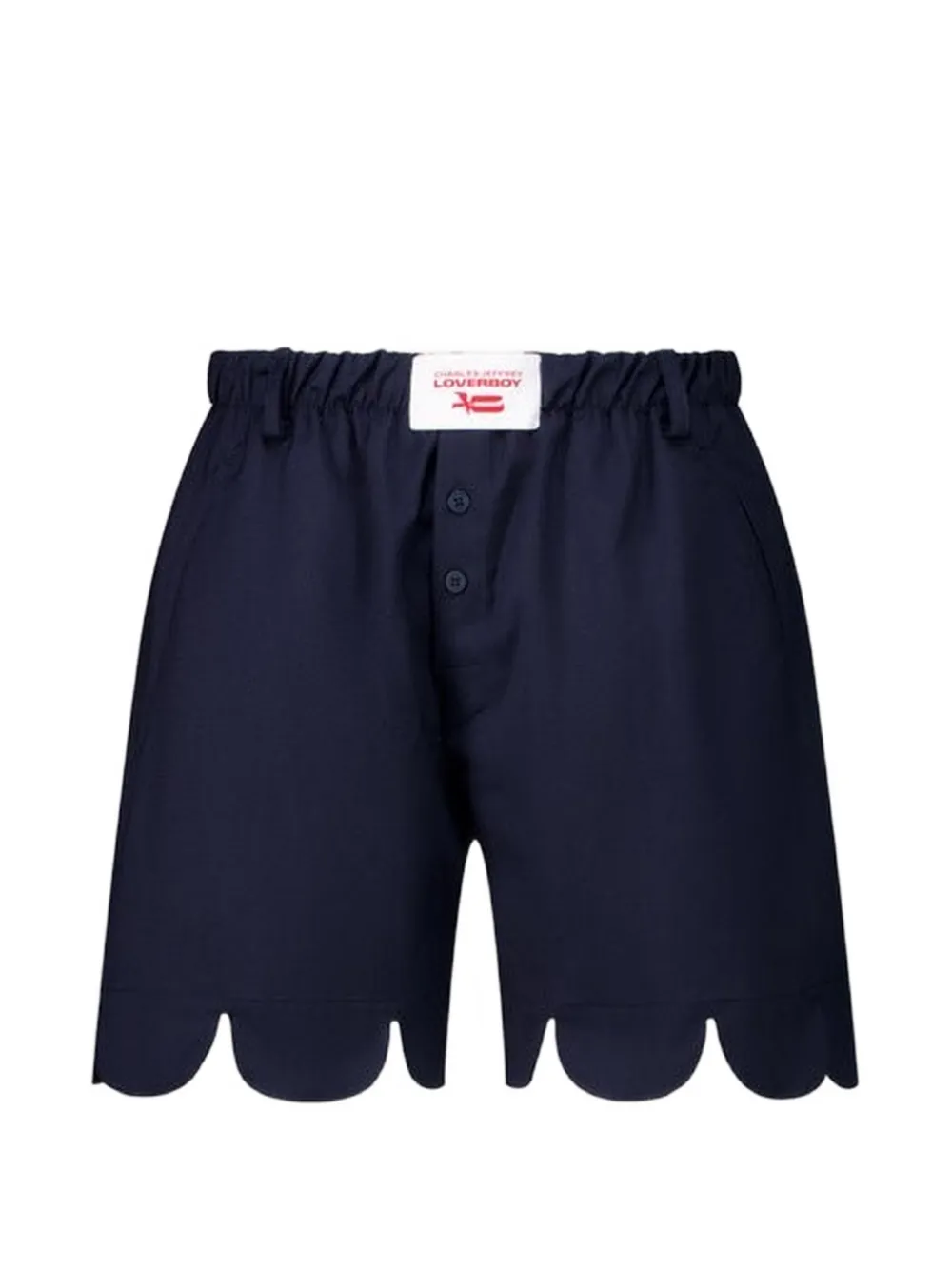 Charles Jeffrey Loverboy scalloped boxer shorts - Blu