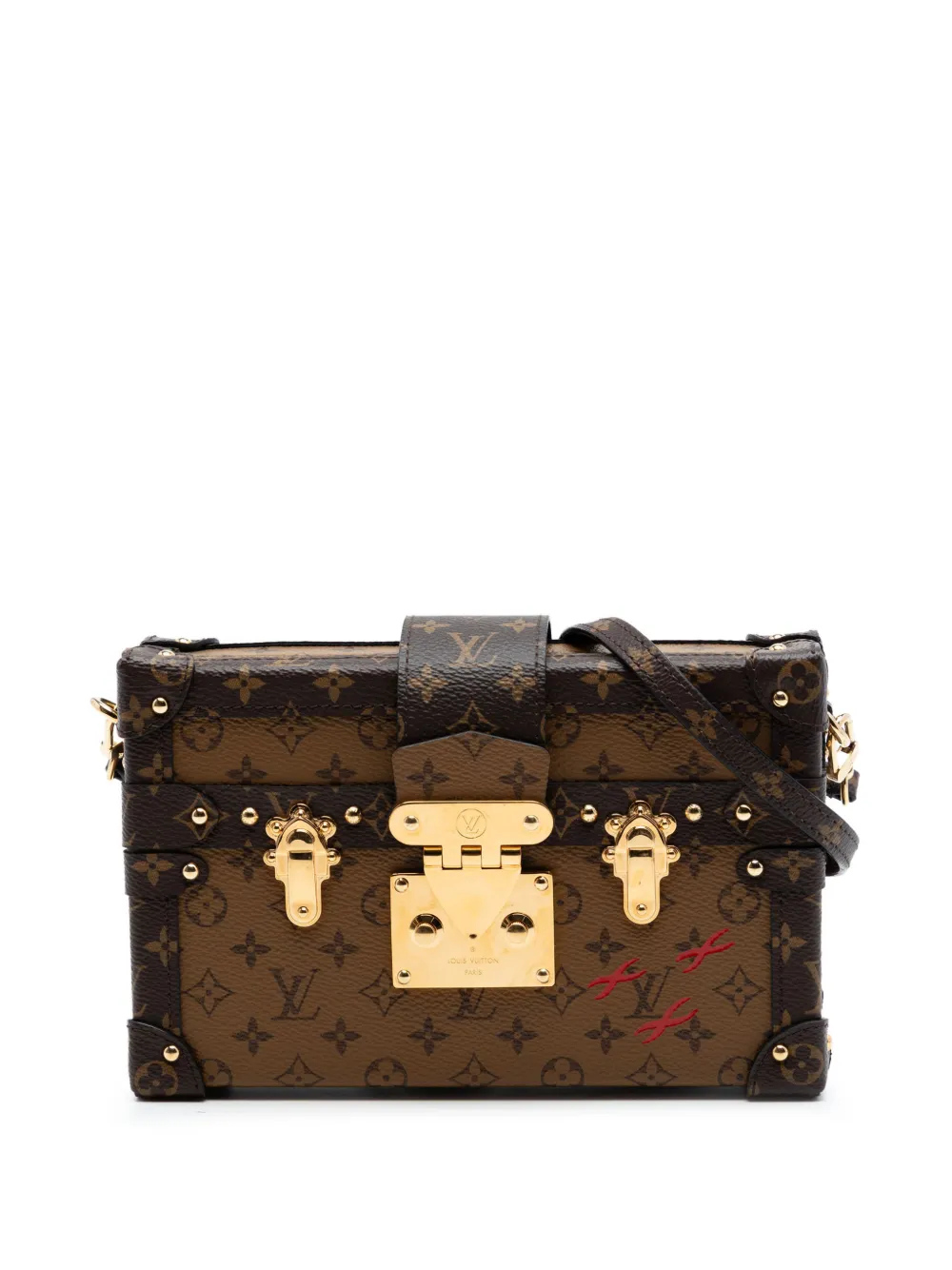 Louis Vuitton Pre-Owned 2019 Monogram Reverse Petite Malle crossbody bag - Marrone
