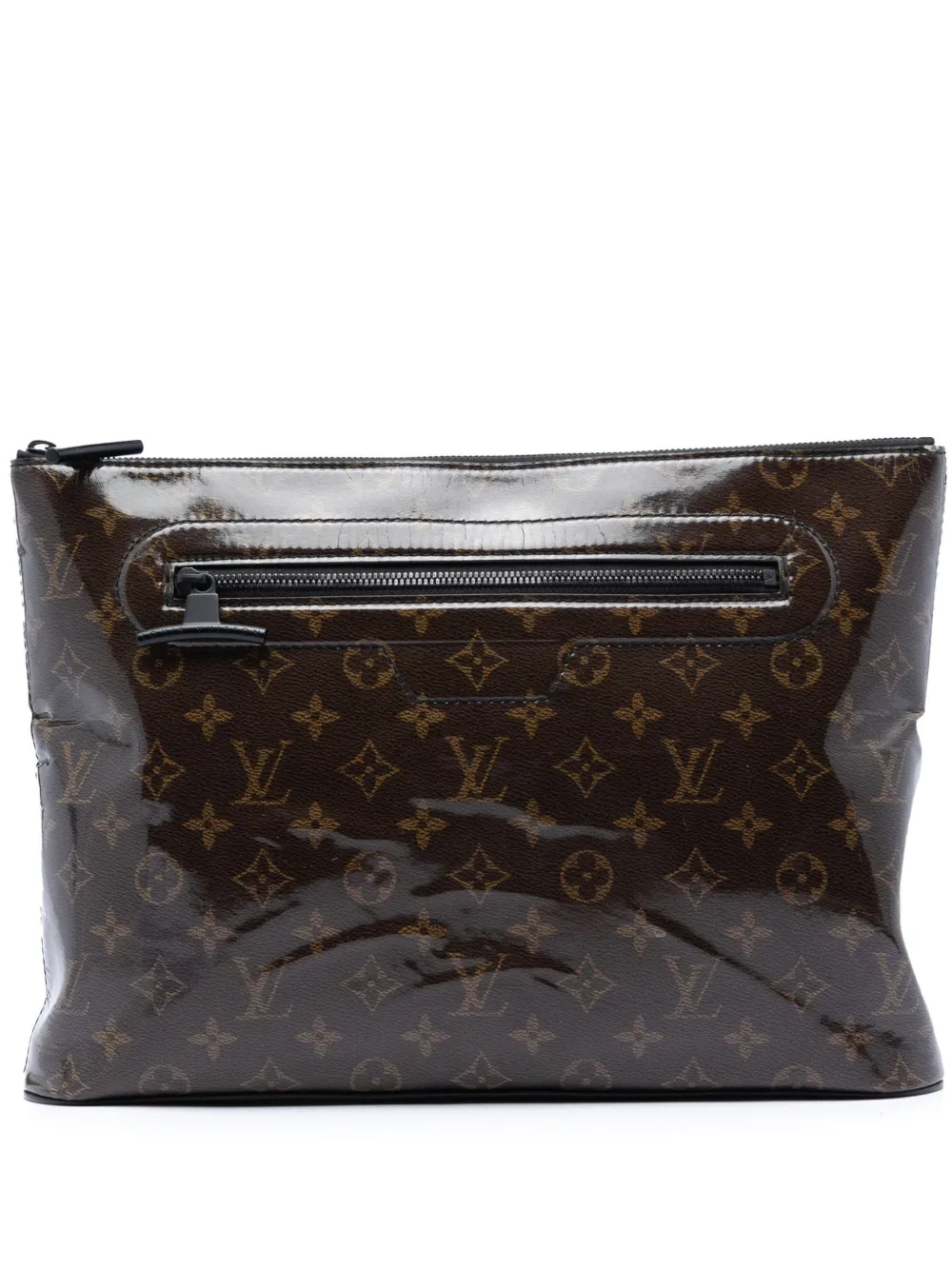Louis Vuitton Pre-Owned 2018 Monogram Glaze Pochette Cosmos clutch bag - Brown