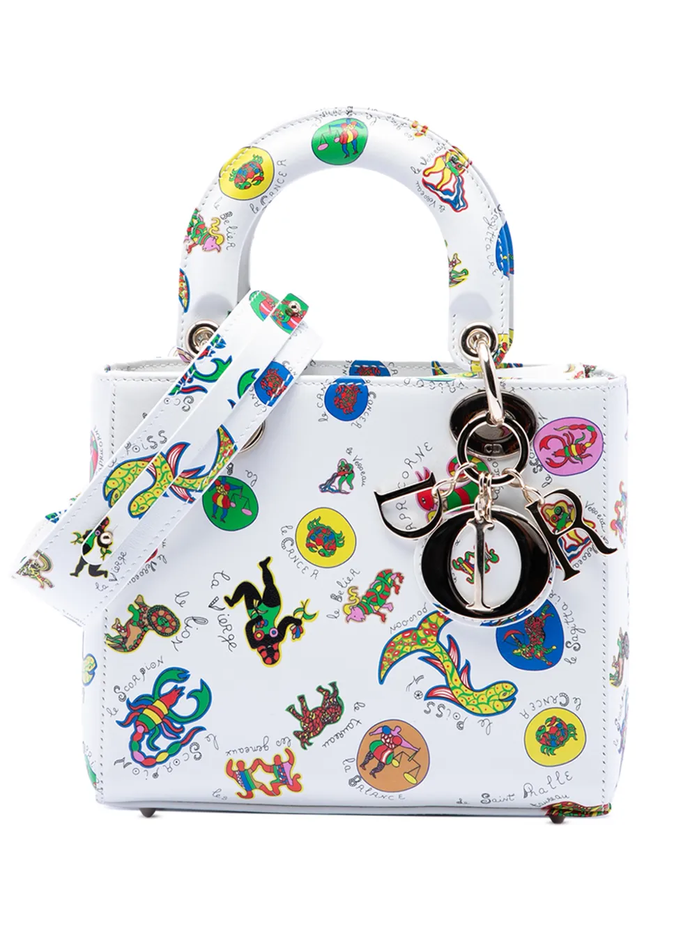 Christian Dior Pre-Owned 2023 Small Calfskin Zodiac Lady Dior satchel - Multicolore