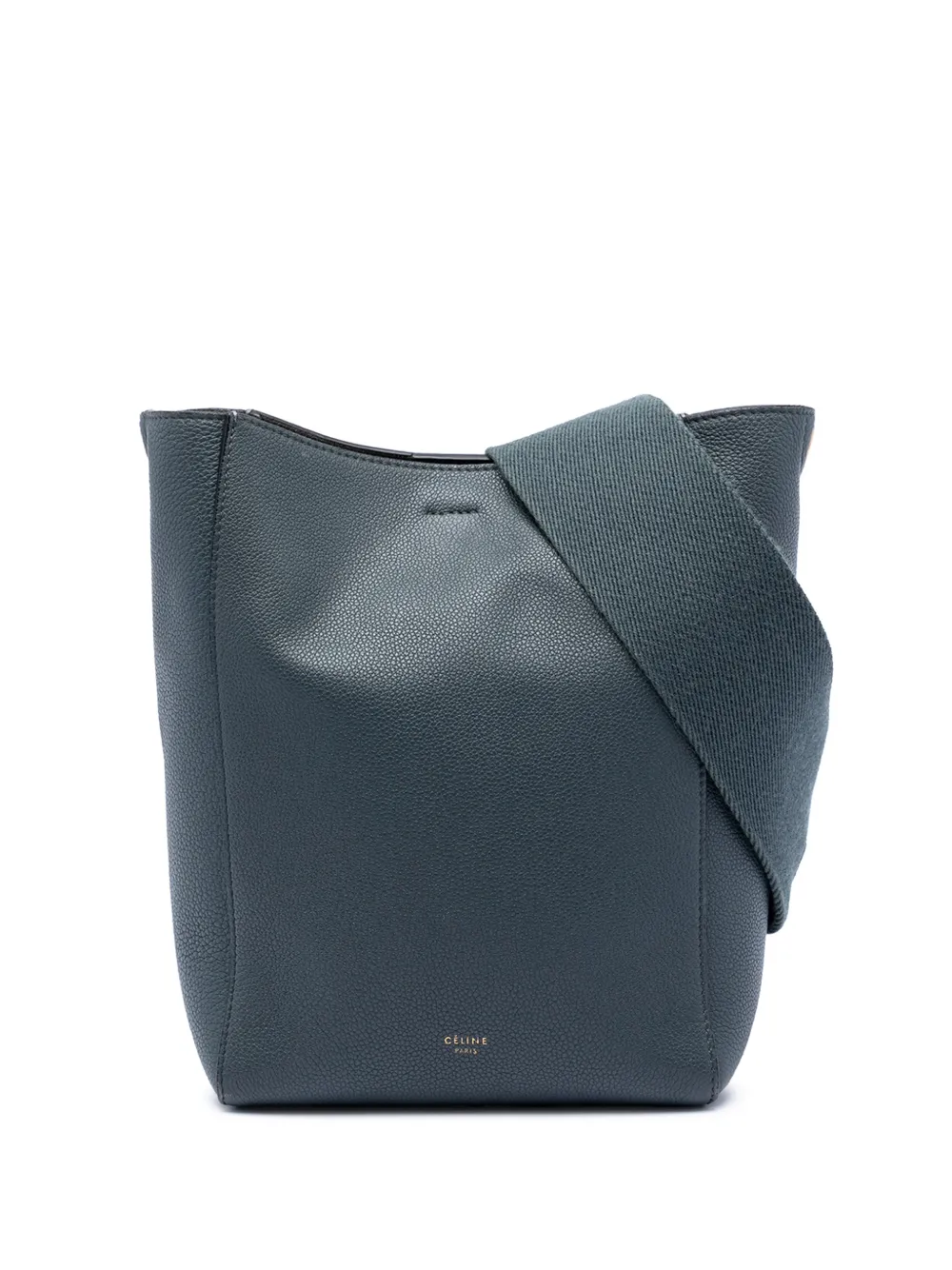 Celine Pre-Owned 2017 Small Soft Grained Calfskin Seau Sangle bucket bag - Blu