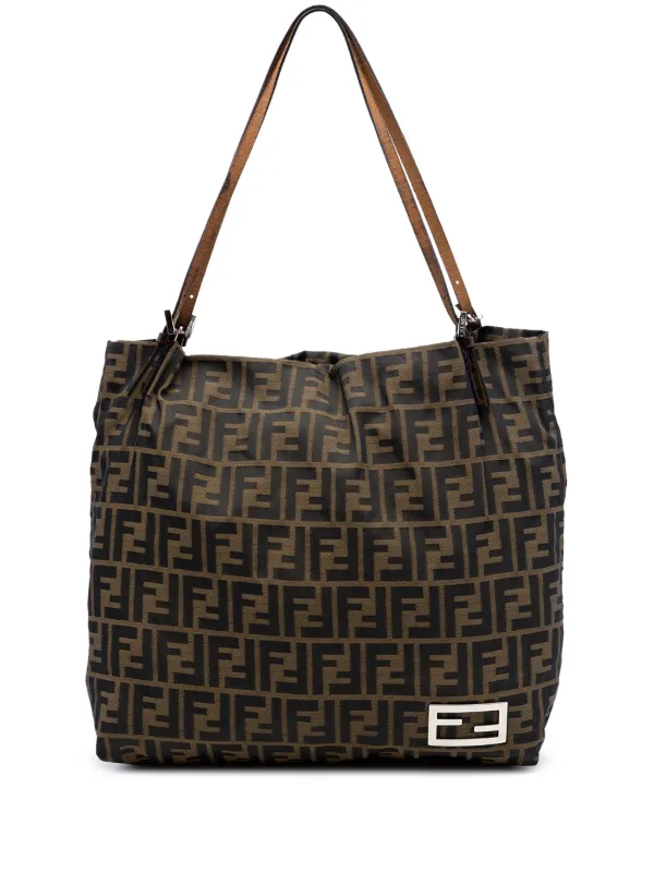 Fendi Pre-owned 2000-2010 Zucca Canvas Tote Bag in Brown