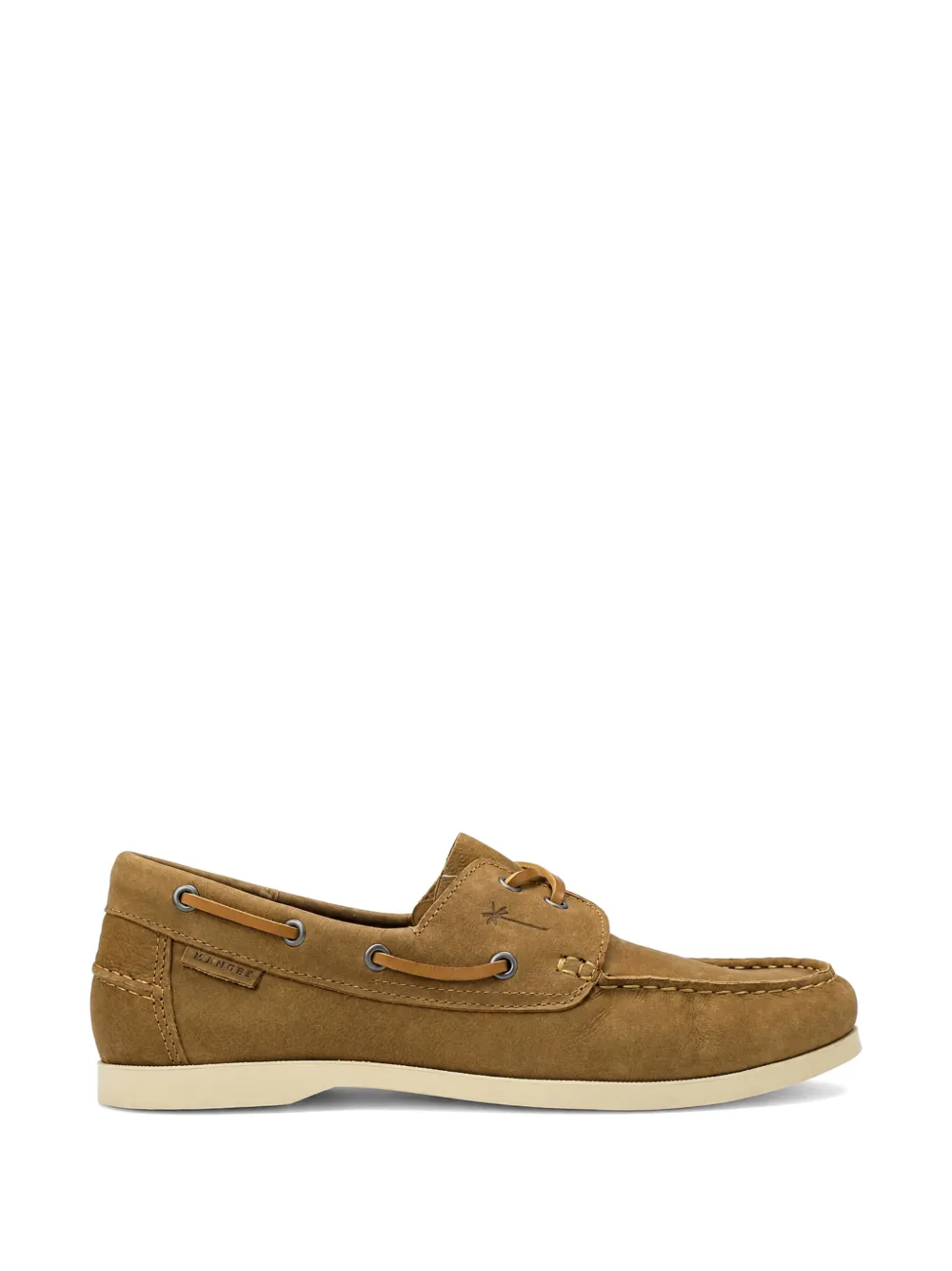 Manebi lace-up suede boat shoes - Nude